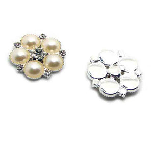 30pcs 18mm Flatback Crystals Pearl Wedding Decoration