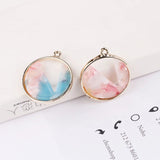 Japanese Retro Acetate Shell Circle Earrings Pendant Set