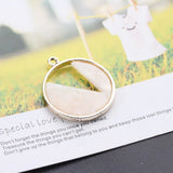 Japanese Retro Acetate Shell Circle Earrings Pendant Set