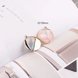 Japanese Retro Acetate Shell Circle Earrings Pendant Set