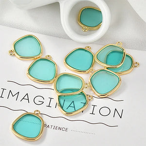 Alloy Drip Oil Geometric Teen Earrings Material Accessories