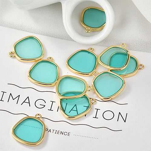Alloy Drip Oil Geometric Teen Earrings Material Accessories