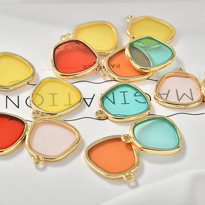 Alloy Drip Oil Geometric Teen Earrings Material Accessories