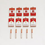 Alloy Drop Cigarette Pendant for DIY Jewelry