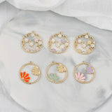 DIY Glaze Flower Pendant Earrings Material Bag Homemade Accessories