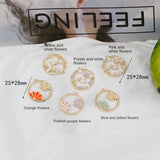 DIY Glaze Flower Pendant Earrings Material Bag Homemade Accessories