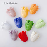 Daxi Tulip Resin Flower Patch Earrings DIY Jewelry Accessories