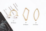 DIY Geometric Alloy Earrings Pendant Material