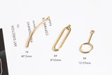 DIY Geometric Alloy Earrings Pendant Material