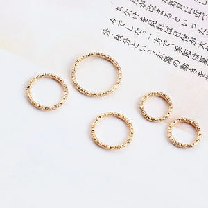 Faceted Iron Circle Earrings Pendant DIY Jewelry Accessories