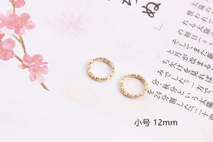 Faceted Iron Circle Earrings Pendant DIY Jewelry Accessories