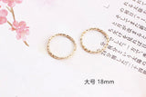 Faceted Iron Circle Earrings Pendant DIY Jewelry Accessories