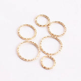 Faceted Iron Circle Earrings Pendant DIY Jewelry Accessories