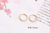 Faceted Iron Circle Earrings Pendant DIY Jewelry Accessories