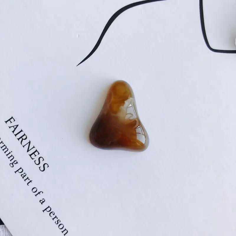 Chubby Irregular Acrylic Triangle Gradient Blooming Patch Bead Material
