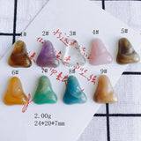 Chubby Irregular Acrylic Triangle Gradient Blooming Patch Bead Material