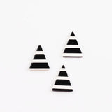 DIY Earrings Material Stripe Geometric Triangle Patch Pendant