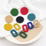 Rattan Resin Pendant Earrings Material DIY Jewelry Accessories