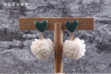 DIY Jewelry Lamb Hair Ball Earrings Material Pendant