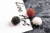 DIY Jewelry Lamb Hair Ball Earrings Material Pendant
