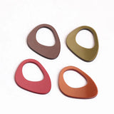 DIY Triangle Plate Pendant Pierced Earrings