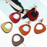 DIY Triangle Plate Pendant Pierced Earrings
