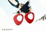 DIY Triangle Plate Pendant Pierced Earrings