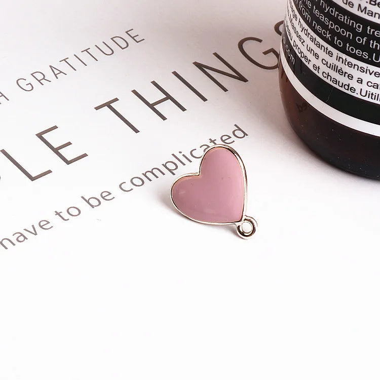 DIY Jewelry Alloy Earrings Love Pendant Accessories Material