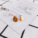 Eco-Friendly Non-Hole Disc Earrings, Spring Ear Jewelry