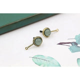 DIY Jewelry Earrings Material Accessories Retro Alloy Inlaid 10pcs