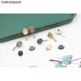 DIY Jewelry Earrings Material Accessories Retro Alloy Inlaid 10pcs