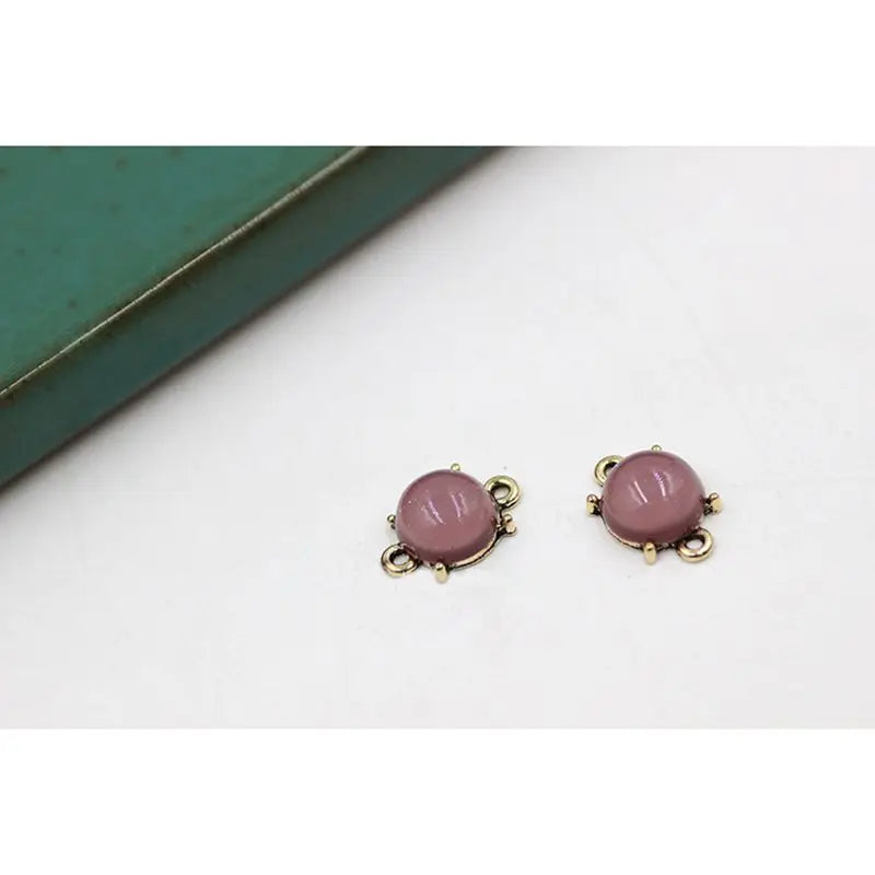 DIY Jewelry Earrings Material Accessories Retro Alloy Inlaid 10pcs