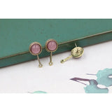 DIY Jewelry Earrings Material Accessories Retro Alloy Inlaid 10pcs