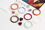 DIY Turquoise Jade Resin Ring Earrings Pendant Material