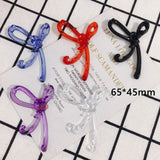 DIY Jewelry Spring Transparent Acrylic Bow Hair Accessory Ear Clip