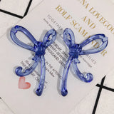 DIY Jewelry Spring Transparent Acrylic Bow Hair Accessory Ear Clip