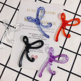 DIY Jewelry Spring Transparent Acrylic Bow Hair Accessory Ear Clip