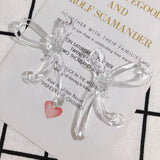 DIY Jewelry Spring Transparent Acrylic Bow Hair Accessory Ear Clip