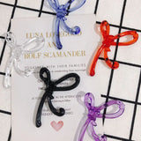 DIY Jewelry Spring Transparent Acrylic Bow Hair Accessory Ear Clip