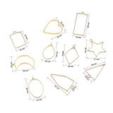 DIY UV Crystal Silicone Mold for Geometric Hollow Frame Pendant (30pcs)