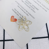 Alloy Flower Diamond Jewelry Set