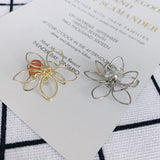 Alloy Flower Diamond Jewelry Set