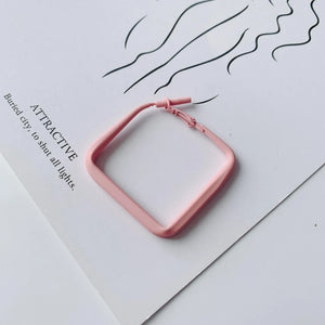 Single Line Square Earrings DIY Jewelry Accessories