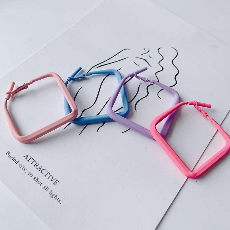 Single Line Square Earrings DIY Jewelry Accessories