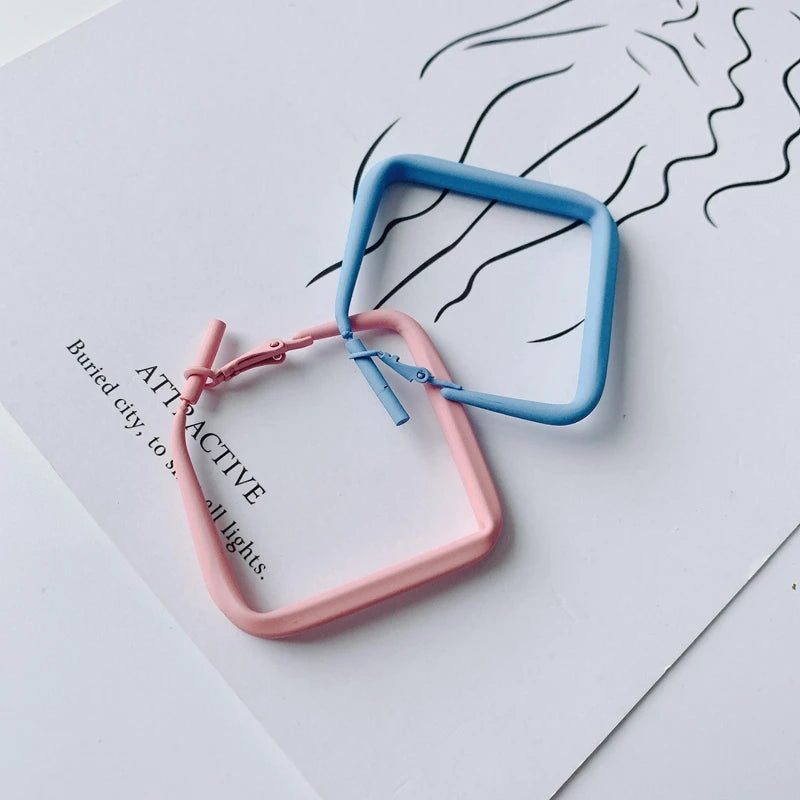 Single Line Square Earrings DIY Jewelry Accessories