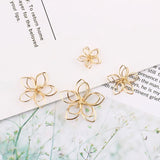 DIY 18k Copper Plated Double Flower Earrings Pendant Kit