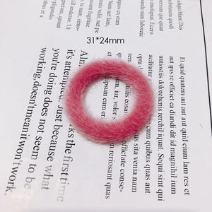 DIY Furry Hair Ring Accessories for Autumn and Winter