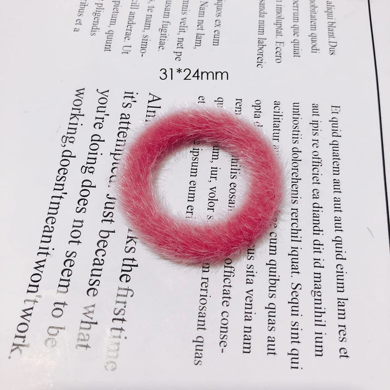 DIY Furry Hair Ring Accessories for Autumn and Winter