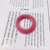 DIY Furry Hair Ring Accessories for Autumn and Winter