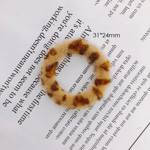 Leopard Circle Earrings DIY Jewelry Accessory Materials